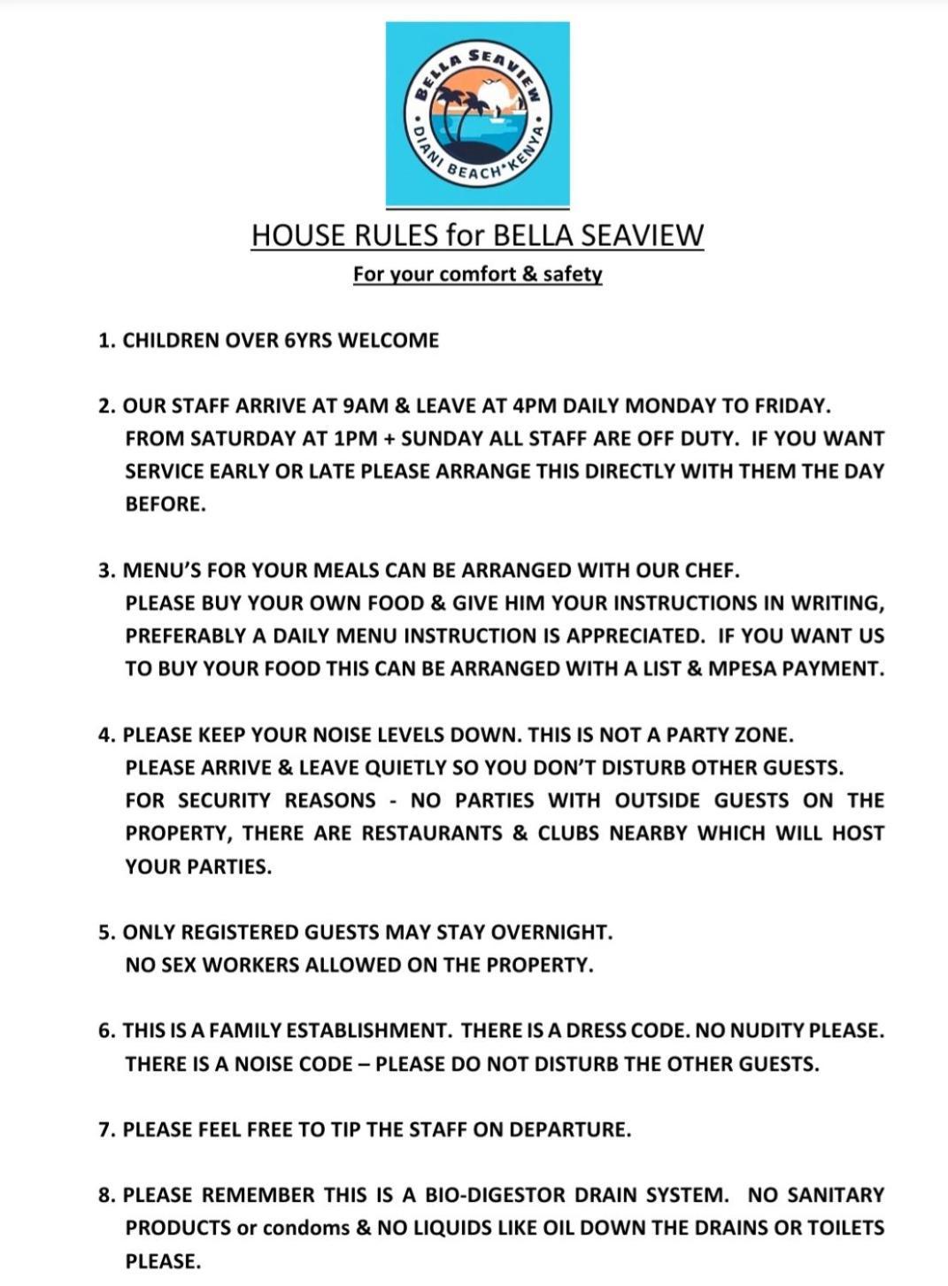 The Pool House & The Colobus House, Bella Seaview, Diani Beach, Kenya Екстериор снимка